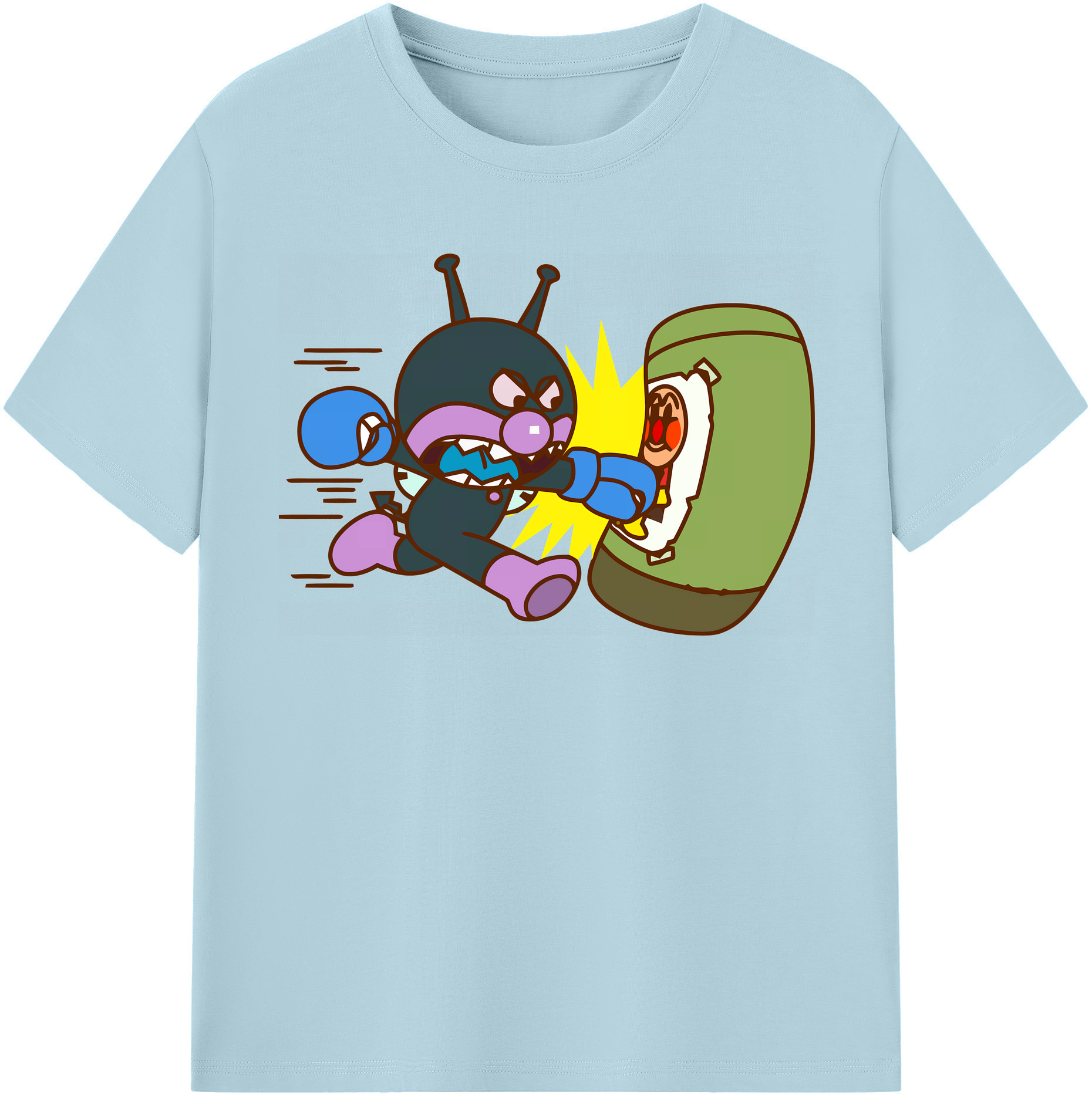 （画像用） アンパンマン Anpanman 綿100％半袖Tシャツ（フロントプリント）